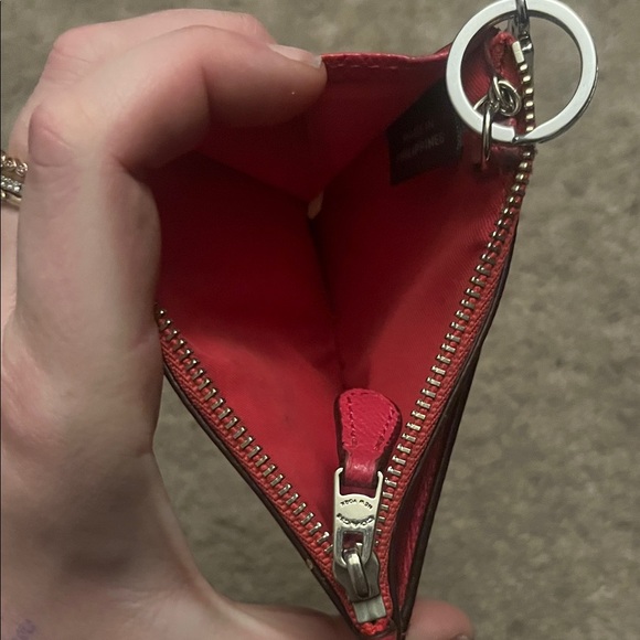 Coach Fuchsia Leather Pouch - Picture 4 of 5